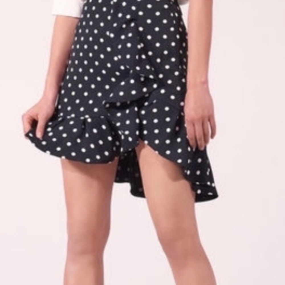 Sandro mini skirt polka dot size 2